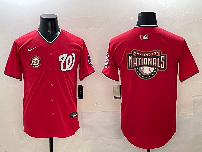 Men Washington Nationals Blank Red Game Nike 2025 MLB Jersey style 6->washington nationals->MLB Jersey
